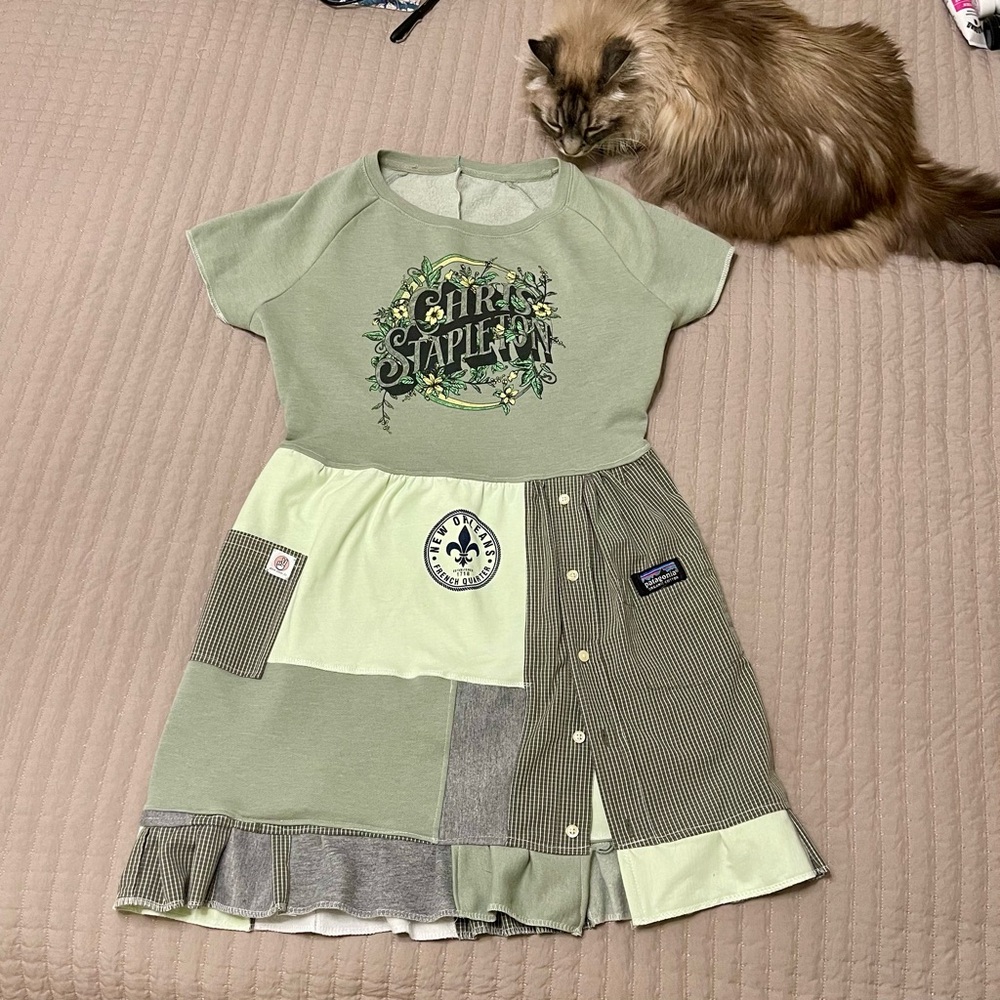 Reworked and Upcycled Chris Stapleton New Orleans Themed Dress Size M/L